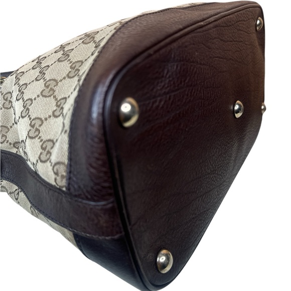 GUCCI GG canvas/leather interlocking charm bag no strap - Picture 5 of 11